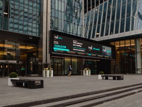 The TMX Market Centre at the Toronto Stock Exchange (TSX) in Toronto on Nov. 8, 2023.