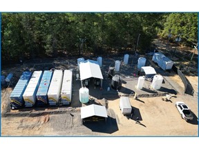 Aerial photo of the field pilot, located at the Mission Creek Resources gasplant in Arkansas.